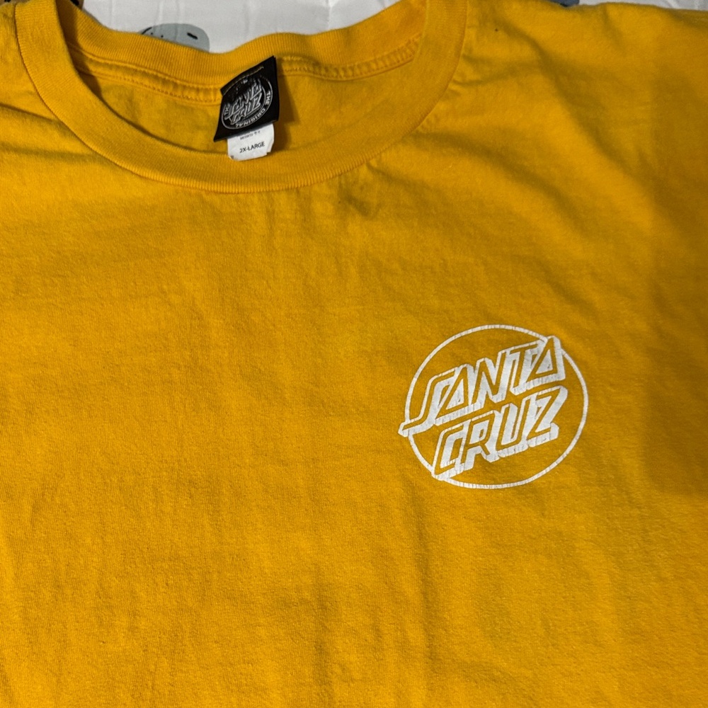 Santa Cruz Skateboards Kids Tee in Bright Yellow